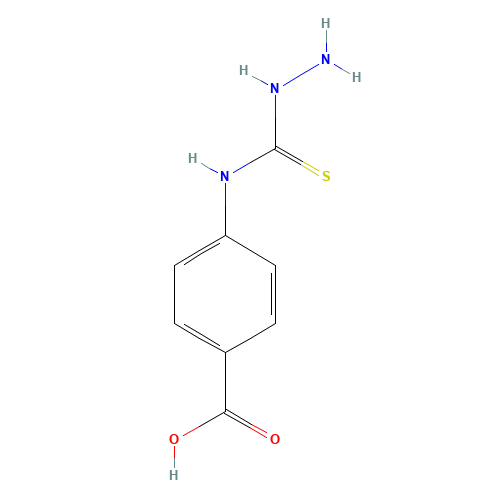 4-(4-CARBOXYPHENYL)-3-THIOSEMICARBAZIDE (CAS: 206559-48-0) - Chemical Structure and Molecular Formula 