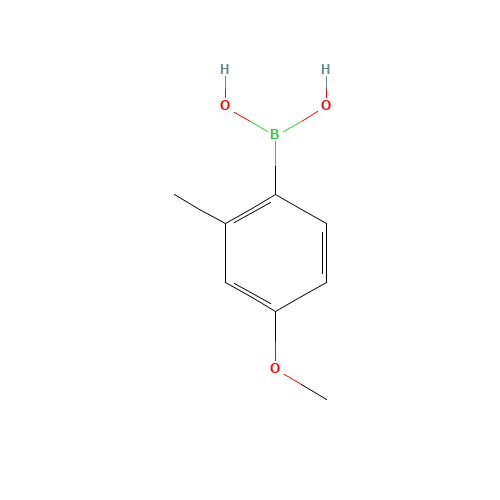 4-METHOXY-2-METHYLPHENYLBORONIC ACID (CAS: 208399-66-0) - Chemical Structure and Molecular Formula 