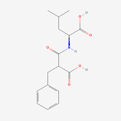 [(RS)-2-CARBOXY-3-PHENYLPROPIONYL]-LEU-OH (CAS: 209127-97-9) - Chemical Structure and Molecular Formula 