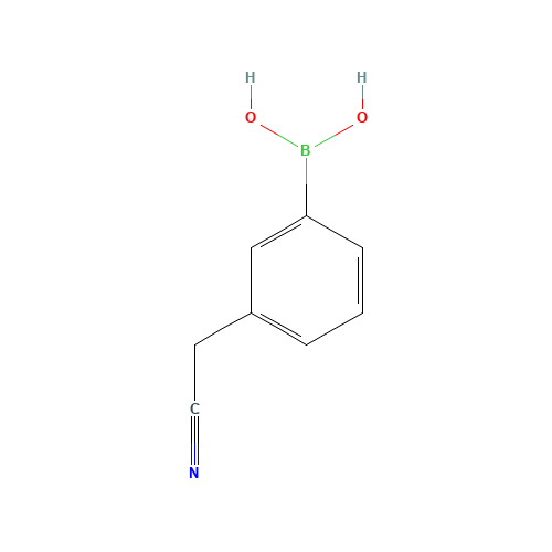 3-CYANOMETHYLPHENYLBORONIC ACID (CAS: 220616-39-7) - Chemical Structure and Molecular Formula 