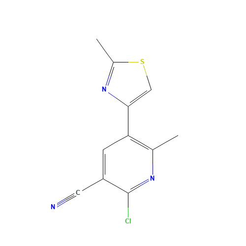 2-CHLORO-6-METHYL-5-(2-METHYL-1,3-THIAZOL-4-YL)NICOTINONITRILE (CAS: 246020-85-9) - Related Chemical Product