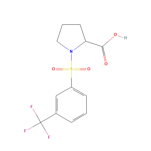 1-(3-(TRIFLUOROMETHYL)BENZENESULFONYL)PROLINE (CAS: 251096-97-6) - Related Chemical Product