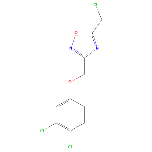 5-(CHLOROMETHYL)-3-[(3,4-DICHLOROPHENOXY)METHYL]-1,2,4-OXADIAZOLE (CAS: 263386-10-3) - Related Chemical Product