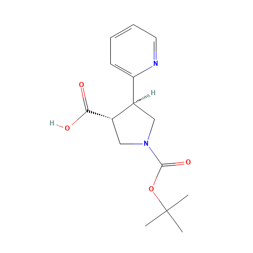 BOC-(TRANS)-4-(2-PYRIDINYL)-PYRROLIDINE-3-CARBOXYLIC ACID (CAS: 267876-09-5) - Related Chemical Product