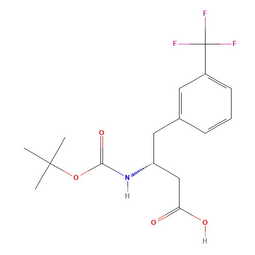 BOC-(R)-3-AMINO-4-(3-TRIFLUOROMETHYL-PHENYL)-BUTYRIC ACID (CAS: 269726-74-1) - Related Chemical Product