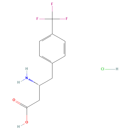 (R)-3-AMINO-4-(4-TRIFLUOROMETHYLPHENYL)BUTANOIC ACID HYDROCHLORIDE (CAS: 269726-76-3) - Related Chemical Product
