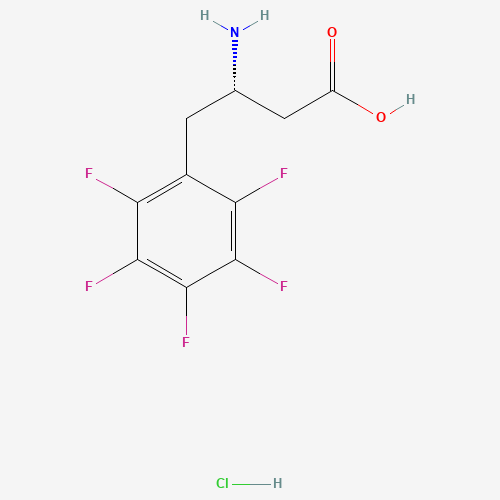 (S)-3-AMINO-4-PENTAFLUOROPHENYLBUTANOIC ACID HYDROCHLORIDE (CAS: 270063-41-7) - Chemical Structure and Molecular Formula 