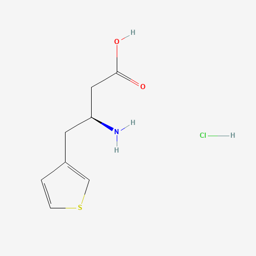 (S)-3-AMINO-4-(3-THIENYL)BUTANOIC ACID HYDROCHLORIDE (CAS: 270262-99-2) - Chemical Structure and Molecular Formula 