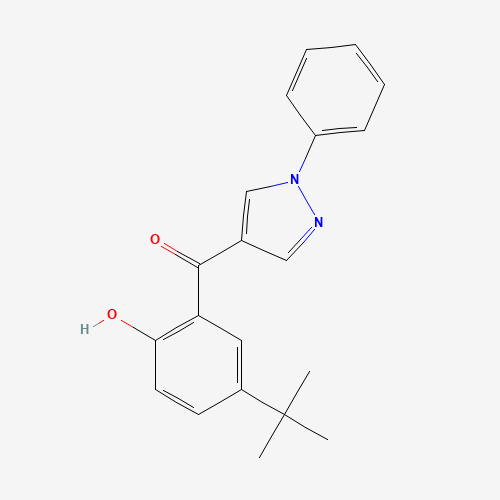 (5-TERT-BUTYL-2-HYDROXYPHENYL)(1-PHENYL-1H-PYRAZOL-4-YL)METHANONE (CAS: 288844-46-2) - Related Chemical Product