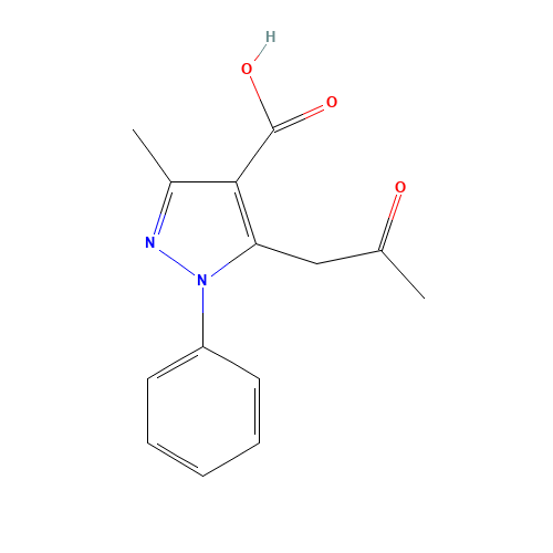 3-METHYL-5-(2-OXO-PROPYL)-1-PHENYL-1 H-PYRAZOLE-4-CARBOXYLIC ACID (CAS: 294874-70-7) - Related Chemical Product