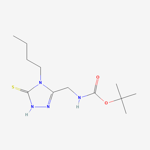 TERT-BUTYL N-[(4-BUTYL-5-MERCAPTO-4H-1,2,4-TRIAZOL-3-YL)METHYL]CARBAMATE (CAS: 306935-47-7) - Chemical Structure and Molecular Formula 