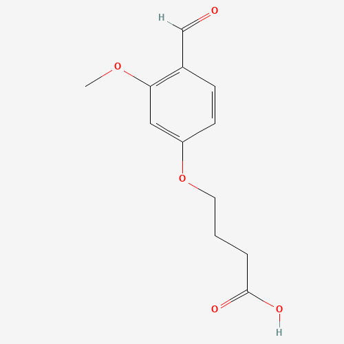 4-(4-FORMYL-3-METHOXY-PHENOXY)-BUTYRIC ACID (CAS: 309964-23-6) - Chemical Structure and Molecular Formula 