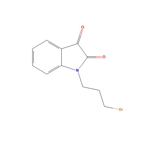 1-(3-BROMOPROPYL)-1H-INDOLE-2,3-DIONE (CAS: 320741-36-4) - Chemical Structure and Molecular Formula 