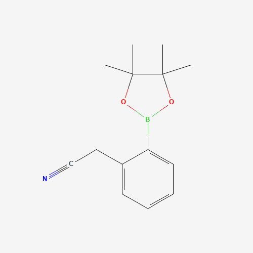 (2-CYANOMETHYLPHENYL)BORONIC ACID,PINACOL ESTER (CAS: 325141-71-7) - Chemical Structure and Molecular Formula 