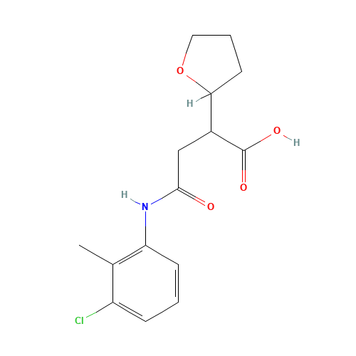 N-(3-CHLORO-2-METHYL-PHENYL)-2-(TETRAHYDRO-FURAN-2-YL)-SUCCINAMIC ACID (CAS: 330466-14-3) - Related Chemical Product