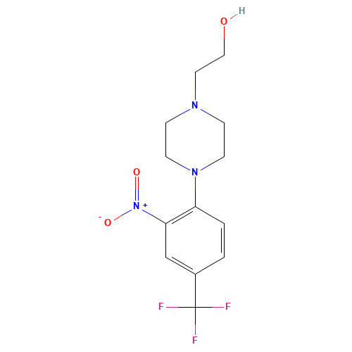 2-[4-[2-NITRO-4-(TRIFLUOROMETHYL)PHENYL]PIPERAZINO]-1-ETHANOL (CAS: 330633-81-3) - Related Chemical Product