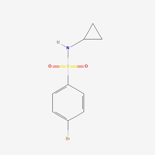 4-BROMO-N-CYCLOPROPYLBENZENESULPHONAMIDE (CAS: 331950-30-2) - Chemical Structure and Molecular Formula 