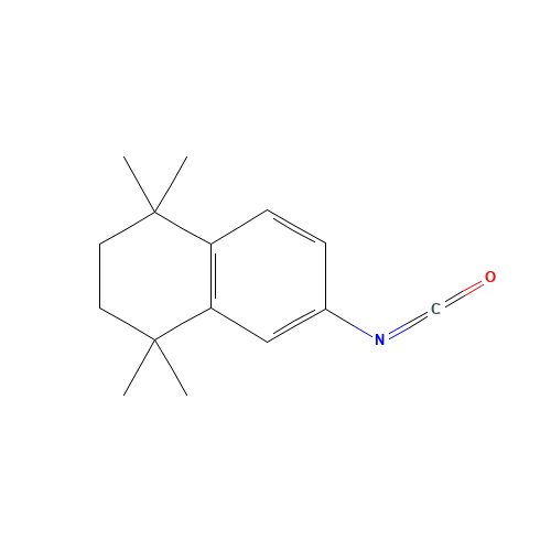 5,5,8,8-TETRAMETHYL-5,6,7,8-TETRAHYDRO-2-NAPHTHALENYL ISOCYANATE (CAS: 343962-16-3) - Chemical Structure and Molecular Formula 