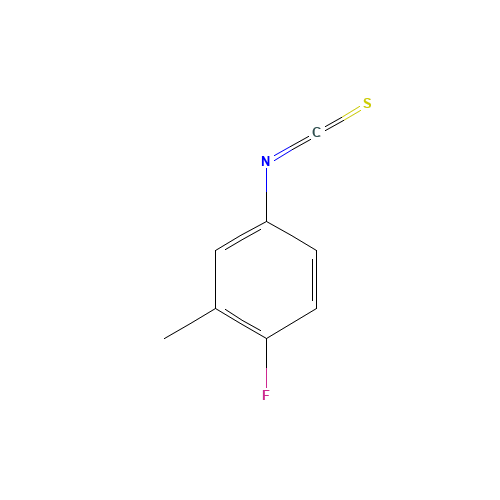 4-FLUORO-3-METHYLPHENYL ISOTHIOCYANATE (CAS: 351003-66-2) - Chemical Structure and Molecular Formula 