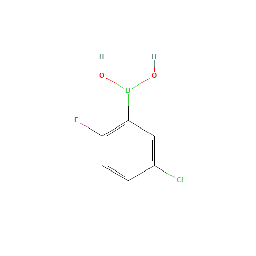 5-CHLORO-2-FLUOROPHENYLBORONIC ACID (CAS: 352535-83-2) - Chemical Structure and Molecular Formula 