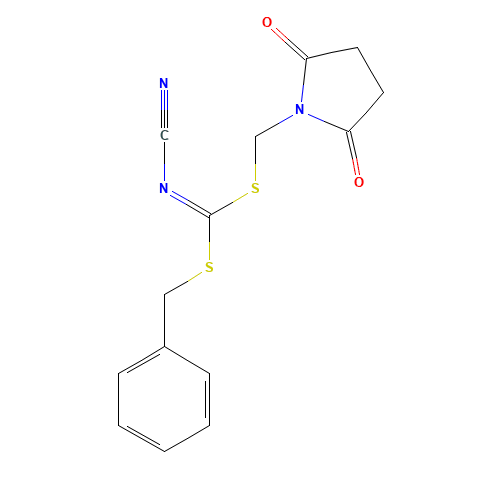 BENZYL [(2,5-DIOXOPYRROLIDIN-1-YL)METHYL]CYANOCARBONIMIDODITHIOATE (CAS: 353254-68-9) - Related Chemical Product