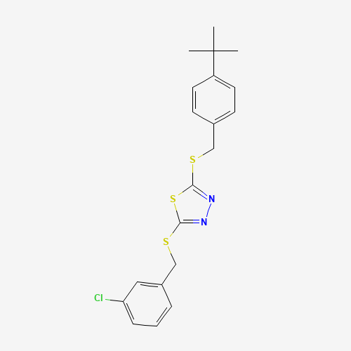 5-(4-TERT-BUTYLBENZYLTHIO)-2-(3-CHLOROBENZYLTHIO)-1,3,4-THIADIAZOLE (CAS: 353254-78-1) - Related Chemical Product