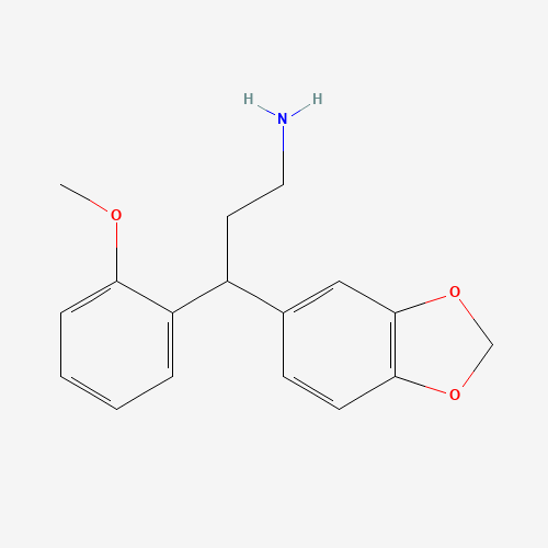 3-BENZO[1,3]DIOXOL-5-YL-3-(2-METHOXY-PHENYL)-PROPYLAMINE (CAS: 364745-90-4) - Related Chemical Product