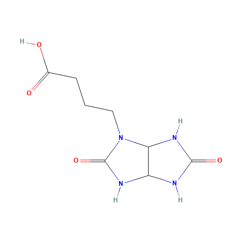 4-(2,5-DIOXO-HEXAHYDRO-IMIDAZO[4,5-D]IMIDAZOL-1-YL)-BUTYRIC ACID (CAS: 370585-14-1) - Chemical Structure and Molecular Formula 