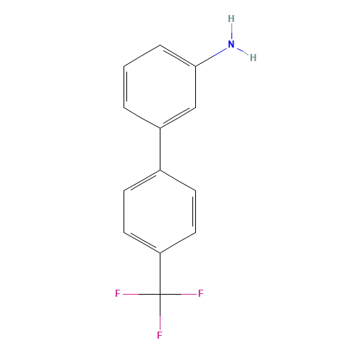4'-TRIFLUOROMETHYL-BIPHENYL-3-YLAMINE (CAS: 400747-98-0) - Chemical Structure and Molecular Formula 