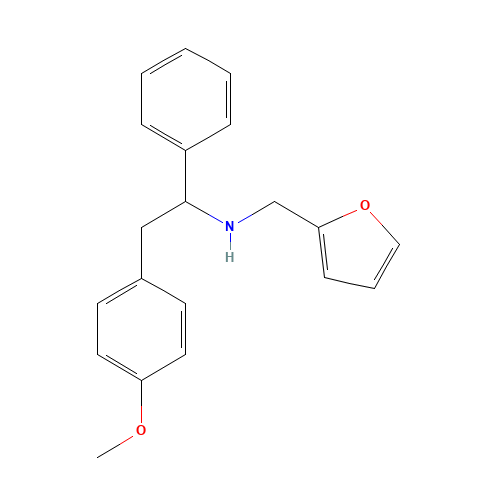FURAN-2-YLMETHYL-[2-(4-METHOXY-PHENYL)-1-PHENYL-ETHYL]-AMINE (CAS: 436087-18-2) - Related Chemical Product