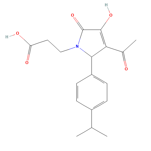 3-[3-ACETYL-4-HYDROXY-2-(4-ISOPROPYL-PHENYL)-5-OXO-2,5-DIHYDRO-PYRROL-1-YL]-PROPIONIC ACID (CAS: 436088-35-6) - Related Chemical Product