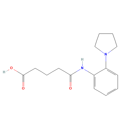 4-(2-PYRROLIDIN-1-YL-PHENYLCARBAMOYL)-BUTYRIC ACID (CAS: 436088-74-3) - Chemical Structure and Molecular Formula 