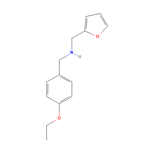 (4-ETHOXY-BENZYL)-FURAN-2-YLMETHYL-AMINE (CAS: 436096-81-0) - Chemical Structure and Molecular Formula 