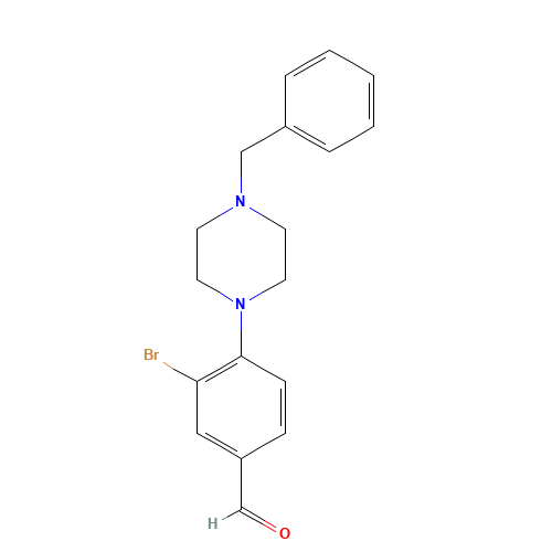 4-(4-BENZYL-1-PIPERAZINO)-3-BROMO-BENZALDEHYDE (CAS: 443777-04-6) - Related Chemical Product