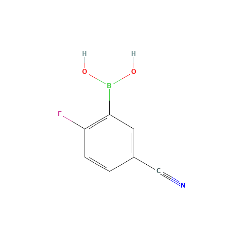 5-CYANO-2-FLUOROBENZENEBORONIC ACID (CAS: 468718-30-1) - Chemical Structure and Molecular Formula 