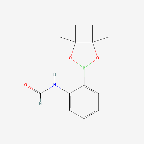 N-[2-(4,4,5,5-TETRAMETHYL-1,3,2-DIOXABOROLAN-2-YL)PHENYL]FORMAMIDE (CAS: 480425-36-3) - Chemical Structure and Molecular Formula 