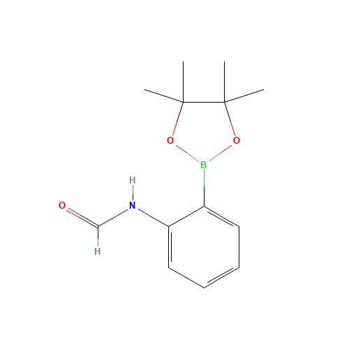 N-[2-(4,4,5,5-TETRAMETHYL-1,3,2-DIOXABOROLAN-2-YL)PHENYL]FORMAMIDE (CAS: 480425-36-3) - Chemical Structure and Molecular Formula 