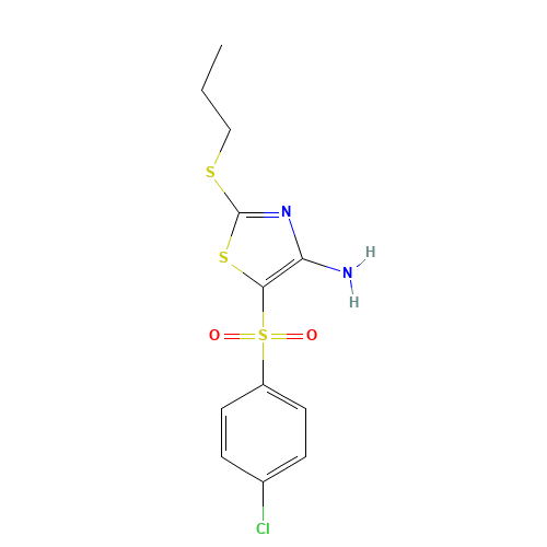 4-AMINO-5-(4-CHLOROPHENYLSULFONYL)-2-(PROPYLTHIO)THIAZOLE (CAS: 494763-20-1) - Related Chemical Product