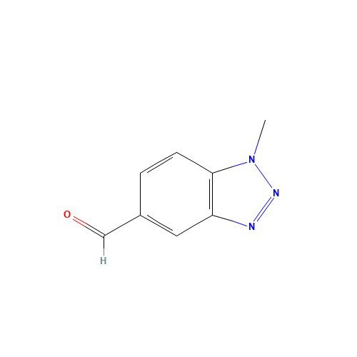 1-METHYL-1H-1,2,3-BENZOTRIAZOLE-5-CARBALDEHYDE (CAS: 499770-67-1) - Chemical Structure and Molecular Formula 