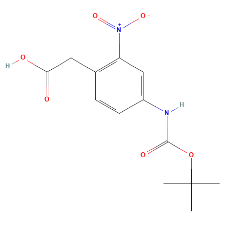 2-(4-(TERT-BUTOXYCARBONYLAMINO)-2-NITROPHENYL)ACETIC ACID (CAS: 512180-63-1) - Related Chemical Product