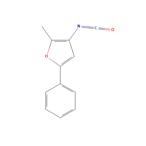 2-METHYL-5-PHENYL-3-FURYL ISOCYANATE (CAS: 568577-82-2) - Chemical Structure and Molecular Formula 
