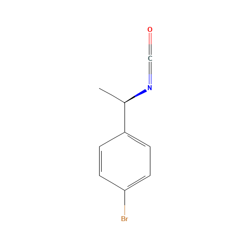 (R)-(+)-1-(4-BROMOPHENYL)ETHYL ISOCYANATE (CAS: 618461-78-2) - Chemical Structure and Molecular Formula 