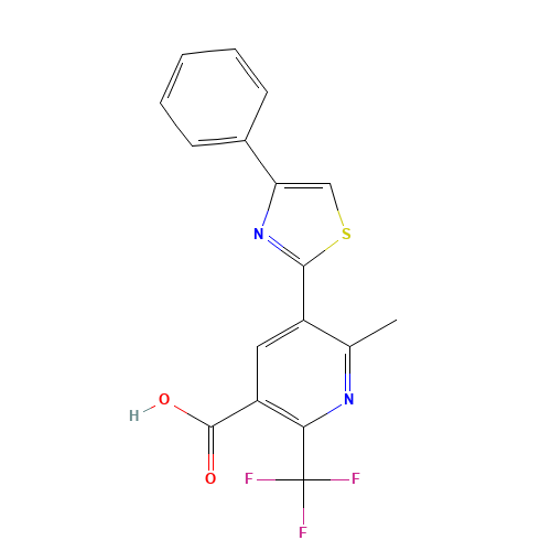 6-METHYL-5-(4-PHENYL-1,3-THIAZOL-2-YL)-2-(TRIFLUOROMETHYL)NICOTINIC ACID (CAS: 651004-85-2) - Related Chemical Product
