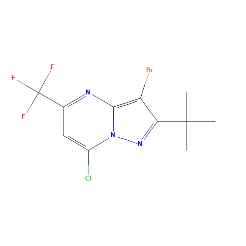 3-BROMO-2-(TERT-BUTYL)-7-CHLORO-5-(TRIFLUOROMETHYL)PYRAZOLO[1,5-A]PYRIMIDINE (CAS: 655235-50-0) - Related Chemical Product