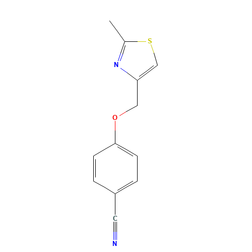 4-[(2-METHYL-1,3-THIAZOL-4-YL)METHOXY]BENZONITRILE (CAS: 671754-28-2) - Related Chemical Product