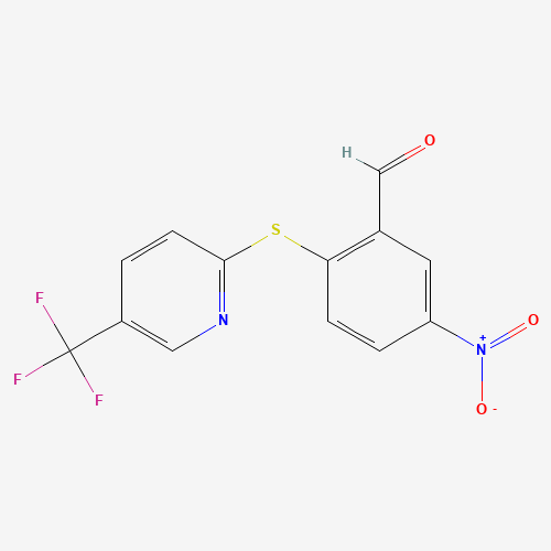 5-NITRO-2-([5-(TRIFLUOROMETHYL)PYRIDIN-2-YL]THIO)BENZALDEHYDE (CAS: 680579-40-2) - Related Chemical Product