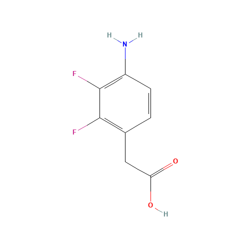 (4-AMINO-2,3-DIFLUOROPHENYL)ACETIC ACID (CAS: 835912-66-8) - Chemical Structure and Molecular Formula 