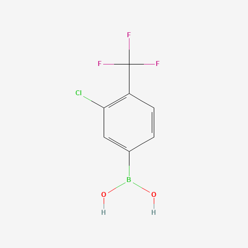 3-CHLORO-4-(TRIFLUOROMETHYL)PHENYLBORONIC ACID (CAS: 847756-88-1) - Chemical Structure and Molecular Formula 