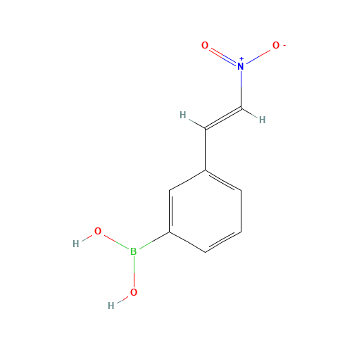 3-[(E)-2-NITROVINYL]PHENYLBORONIC ACID (CAS: 850567-99-6) - Chemical Structure and Molecular Formula 