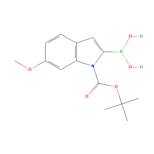1-BOC-6-METHOXYINDOLE-2-BORONIC ACID (CAS: 850568-65-9) - Chemical Structure and Molecular Formula 